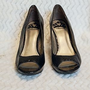 Fergalicious by Fergie Black Open Toe Pumps